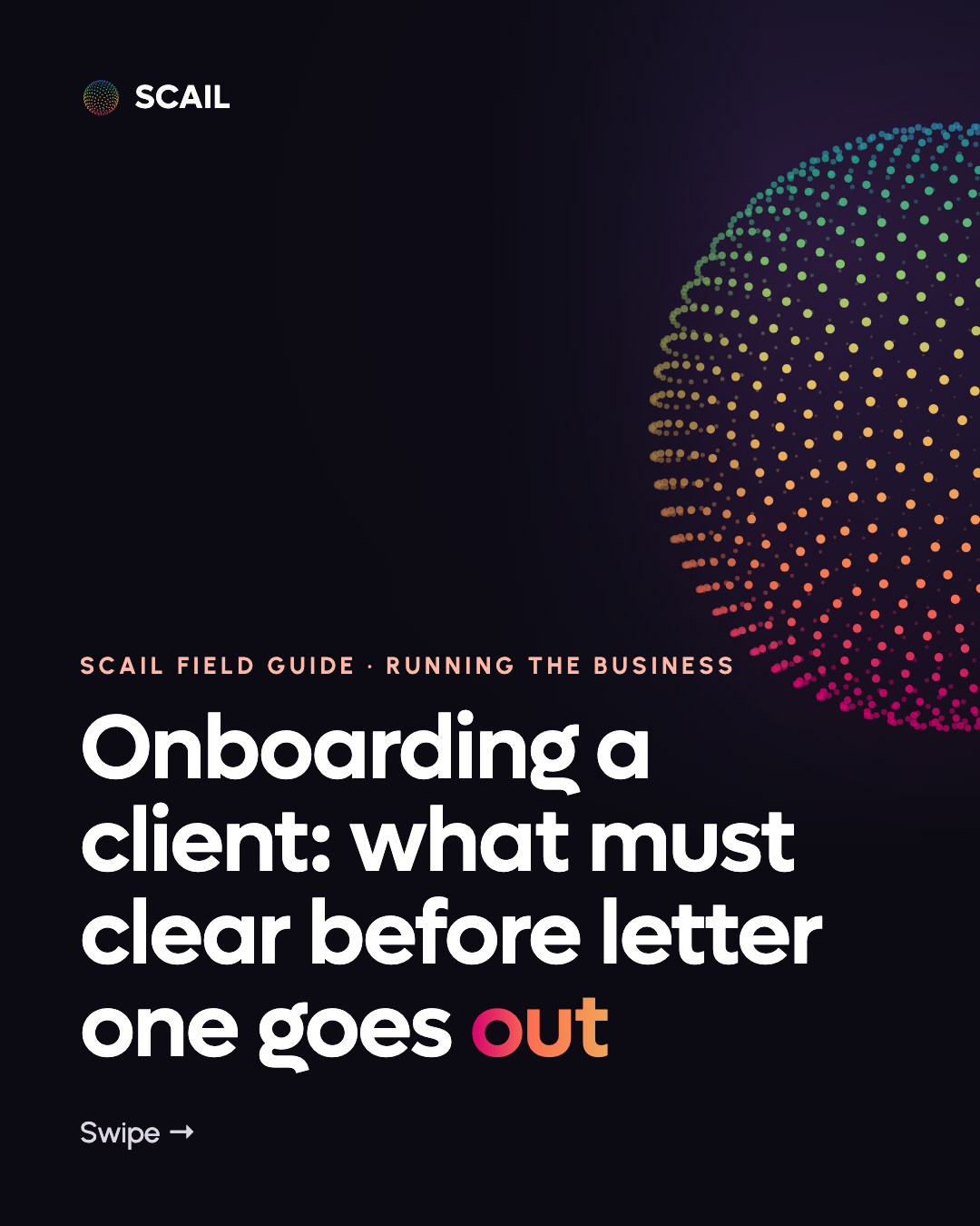 Client Onboarding Checklist: first slide of the Instagram carousel