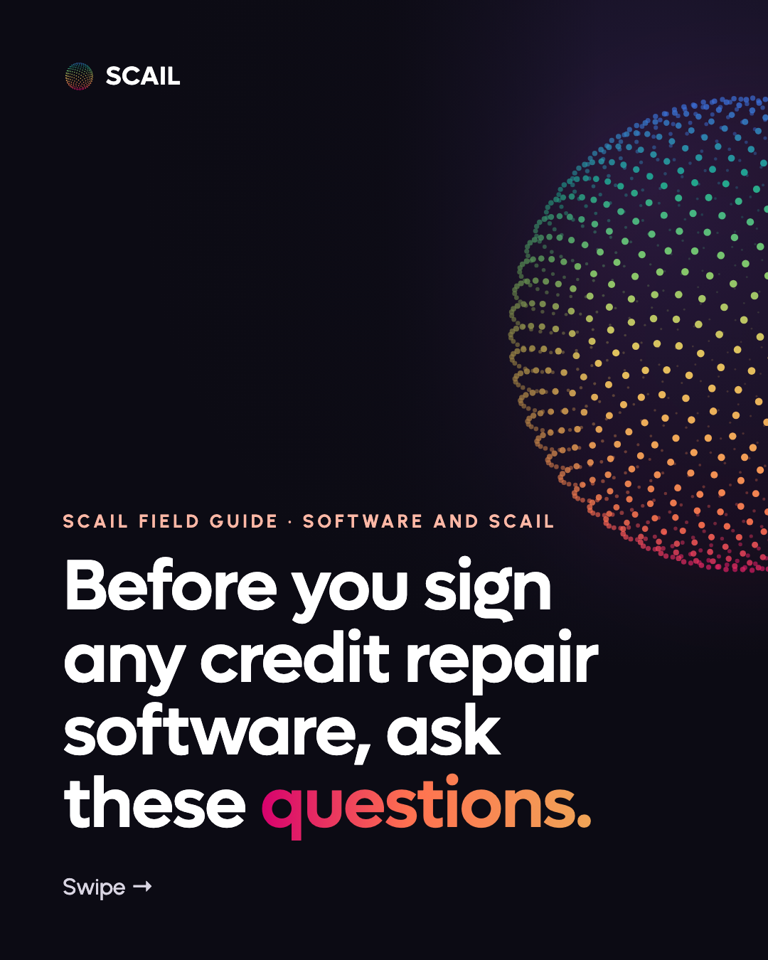 Credit Repair Software Buyer's Checklist: first slide of the Instagram carousel