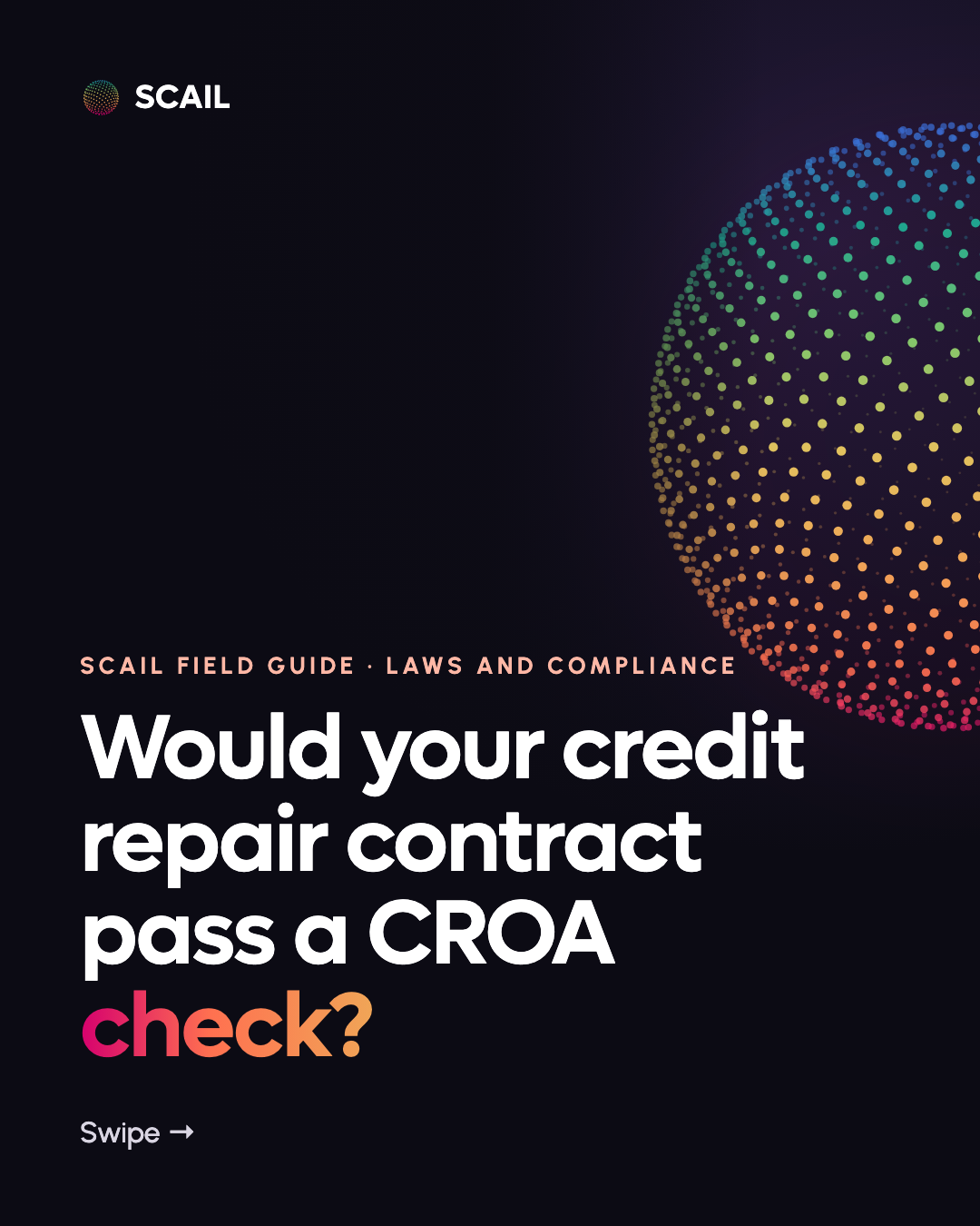 CROA Compliance Checklist: first slide of the Instagram carousel