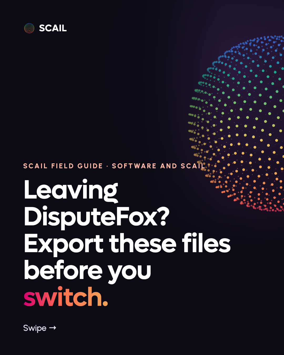 DisputeFox to SCAIL Migration Guide: first slide of the Instagram carousel