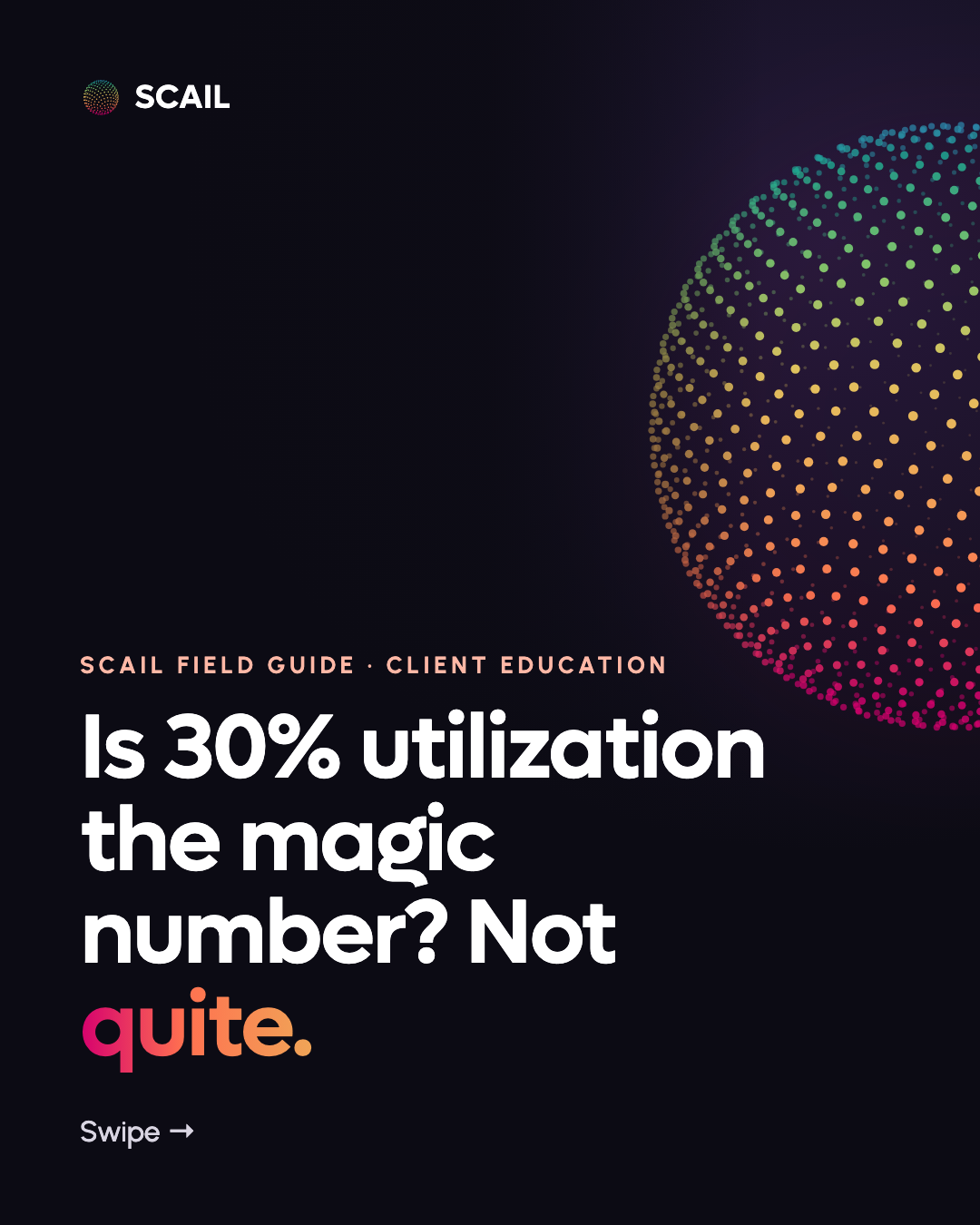 Utilization Explained (with a Calculator): first slide of the Instagram carousel